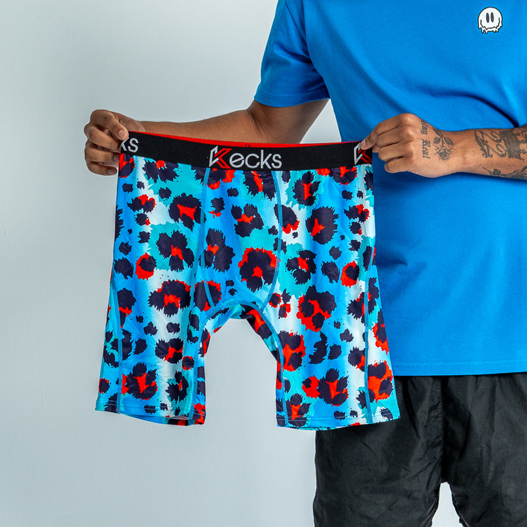 Teal Pantha Mens Boxer Shorts