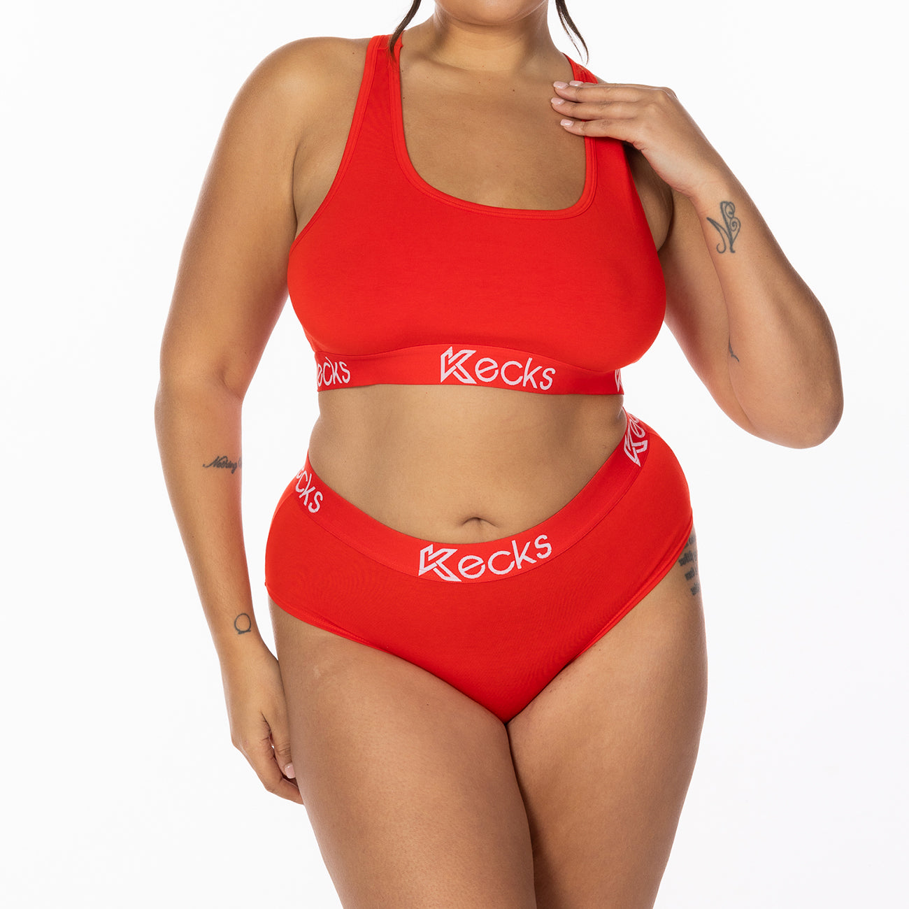 Red Modal Sports Bralette