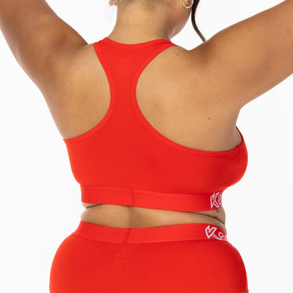 Red Modal Sports Bralette