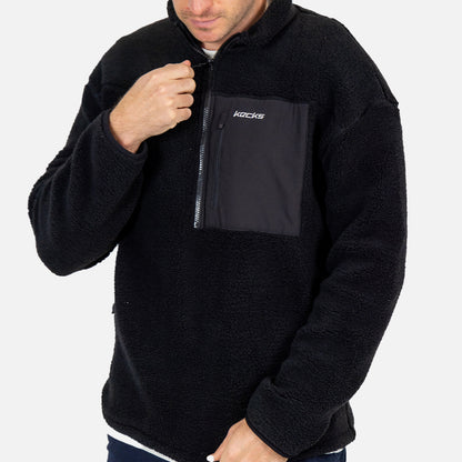 Black Sherpa 1/4 Zip Fleece