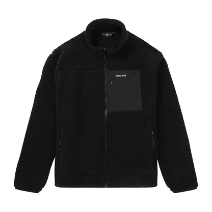 Black Sherpa full Zip Fleece