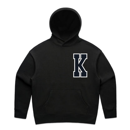 Black Appliquéd Relax Hoodie - Kecks