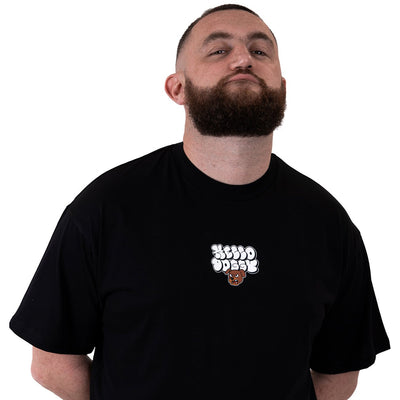 Bubble Hello Doggy T Shirt Black - Kecks
