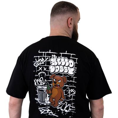 Bubble Hello Doggy T Shirt Black - Kecks