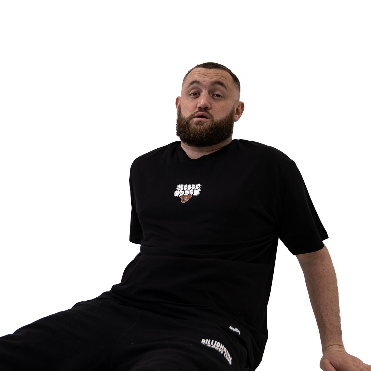 Bubble Hello Doggy T Shirt Black - Kecks