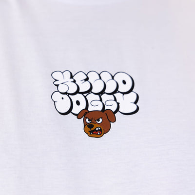 Bubble Hello Doggy T Shirt White - Kecks