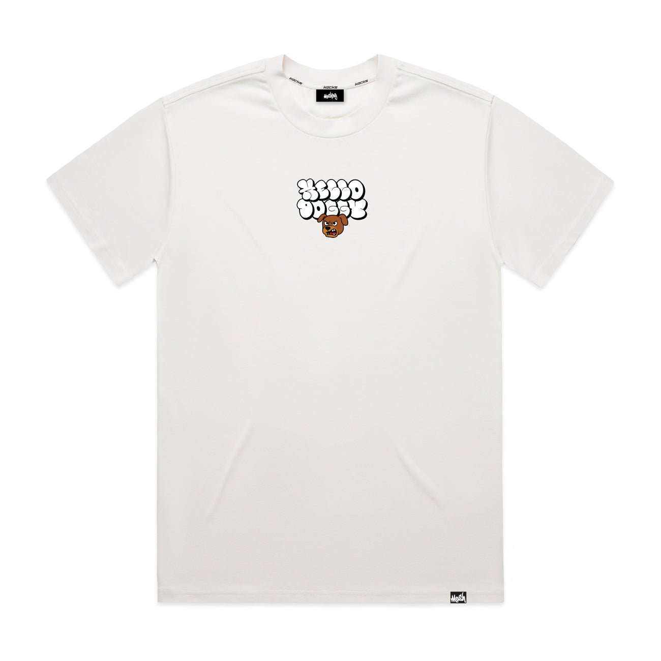 Bubble Hello Doggy T Shirt White - Kecks
