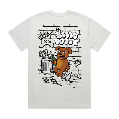 Bubble Hello Doggy T Shirt White - Kecks