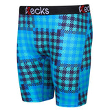 Cyan Plaid Mens Boxer Shorts - Kecks
