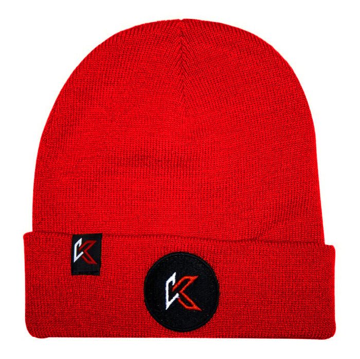 Fire Red K Icon Beanie Hat - Kecks
