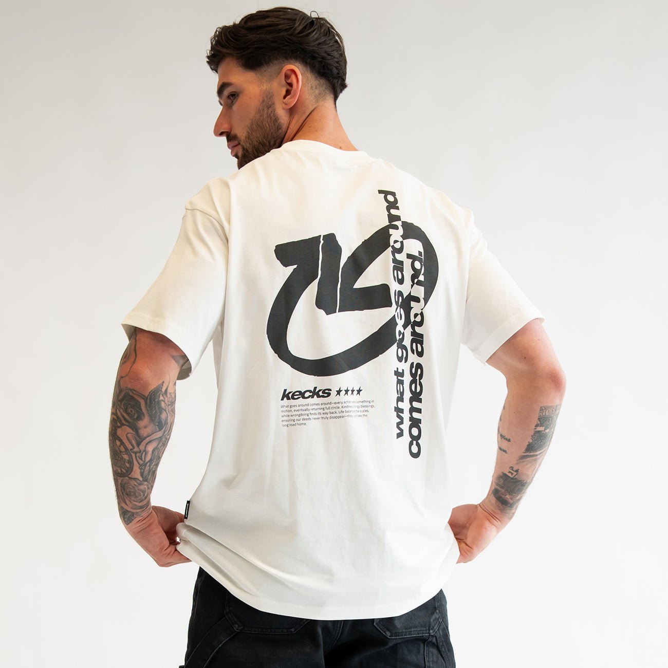 Goes Around White Tee - Kecks