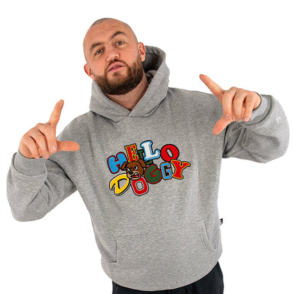 Hello Doggy Hoodie – Grey Marl - Kecks