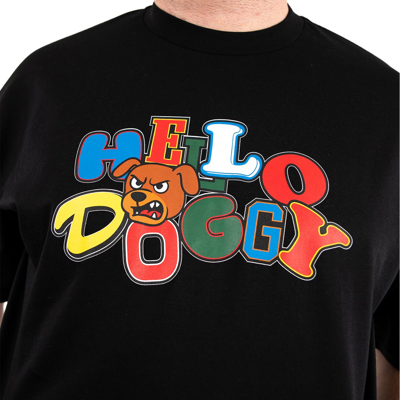 Hello Doggy Icon Tee – Black - Kecks