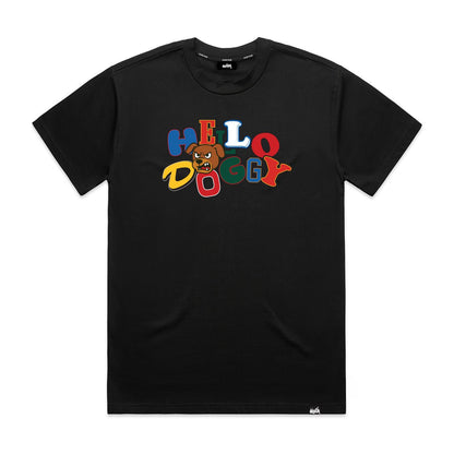 Hello Doggy Icon Tee – Black - Kecks