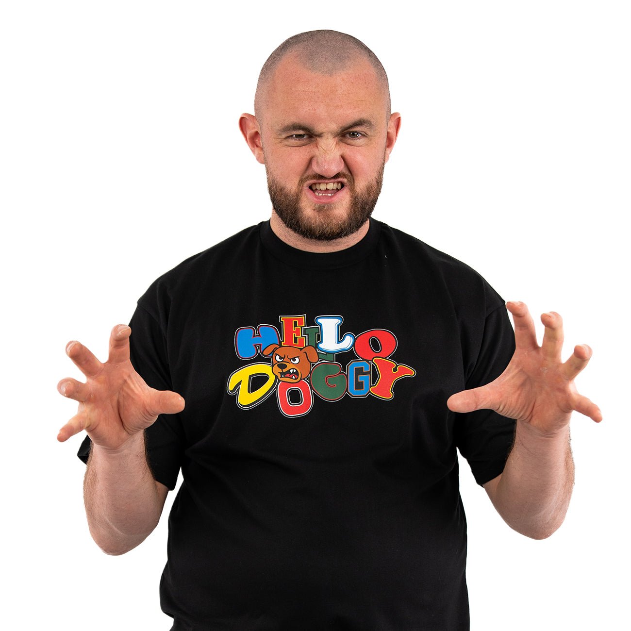 Hello Doggy Icon Tee – Black - Kecks