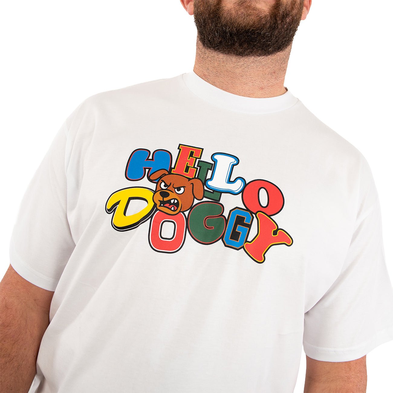 Hello Doggy Icon Tee – White - Kecks