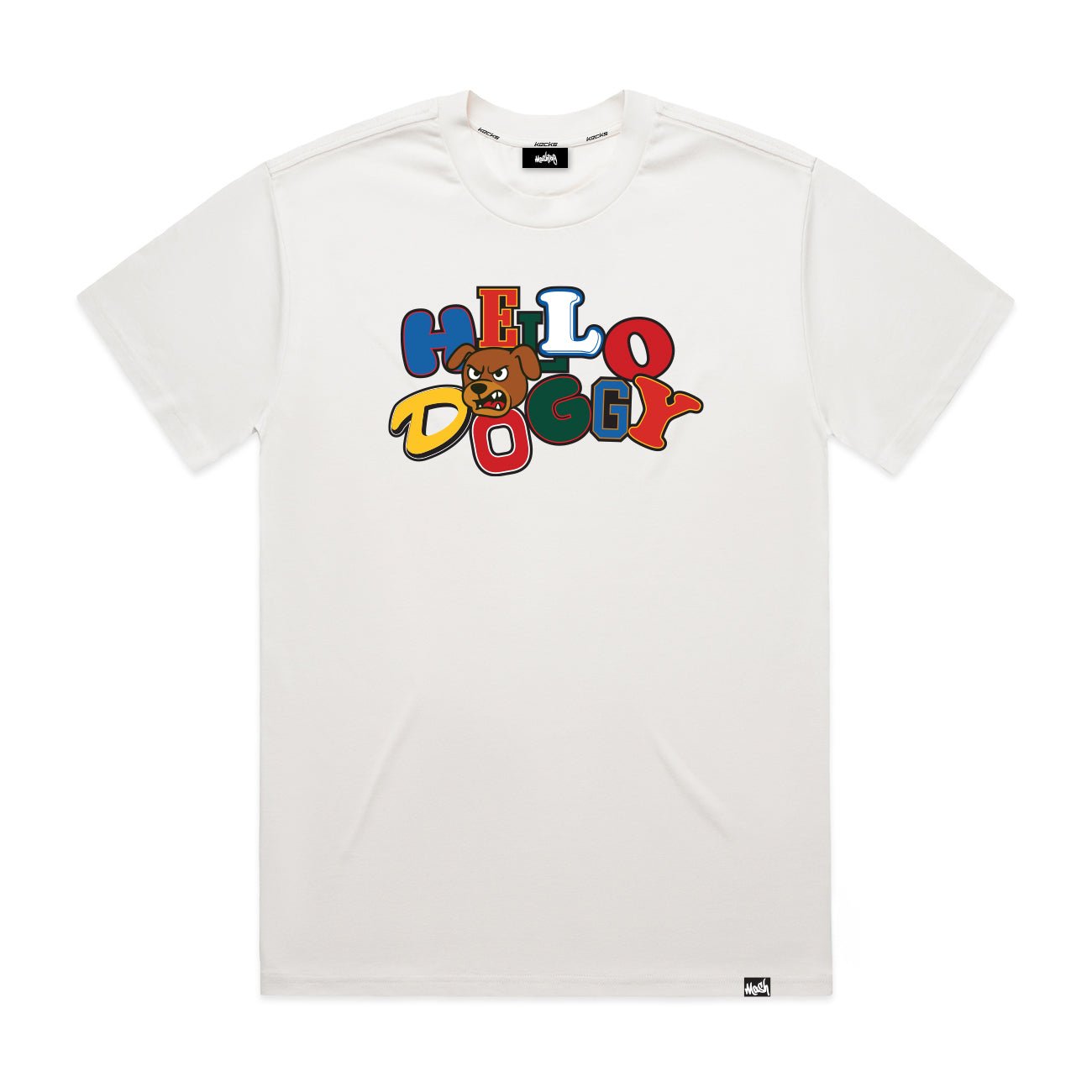Hello Doggy Icon Tee – White - Kecks