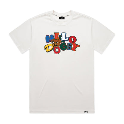 Hello Doggy Icon Tee – White - Kecks
