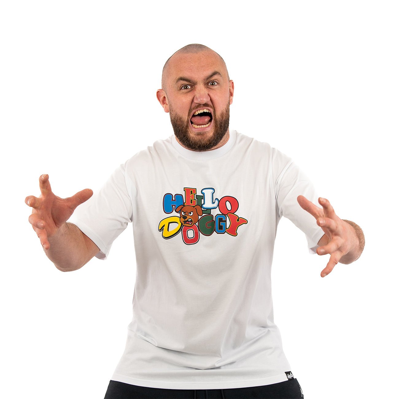 Hello Doggy Icon Tee – White - Kecks