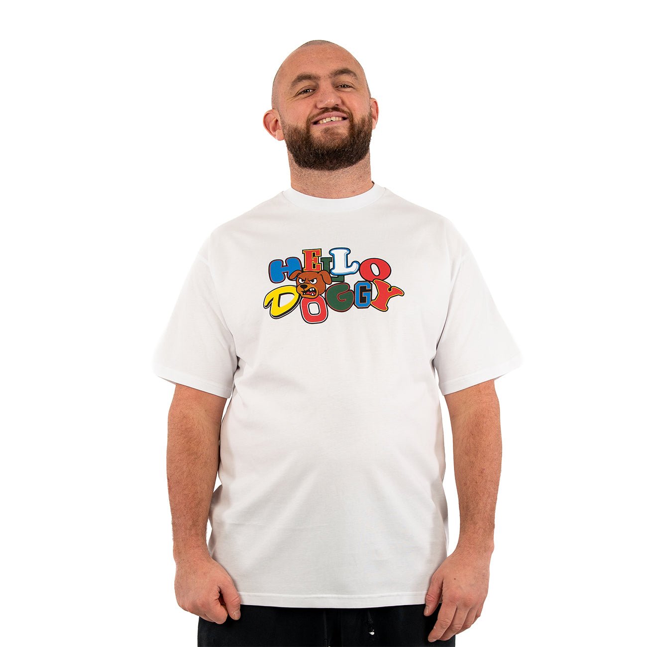 Hello Doggy Icon Tee – White - Kecks