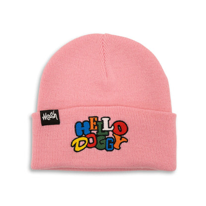 Hello Doggy Pink Beanie Hat - Kecks