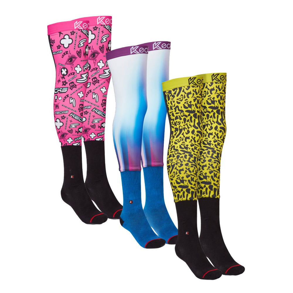 Moto Sock Multipack 9 (3 Pack) | Over-Knee Motocross Socks | Kecks