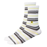 Neon White Stripe Crew Sock - Kecks