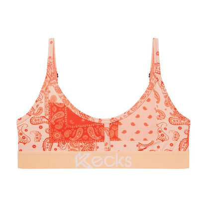 Peach Paisley Lounge Bralette - Kecks