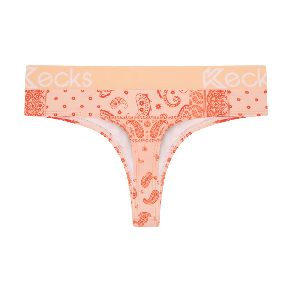 Peach Paisley Thong - Kecks - Thong