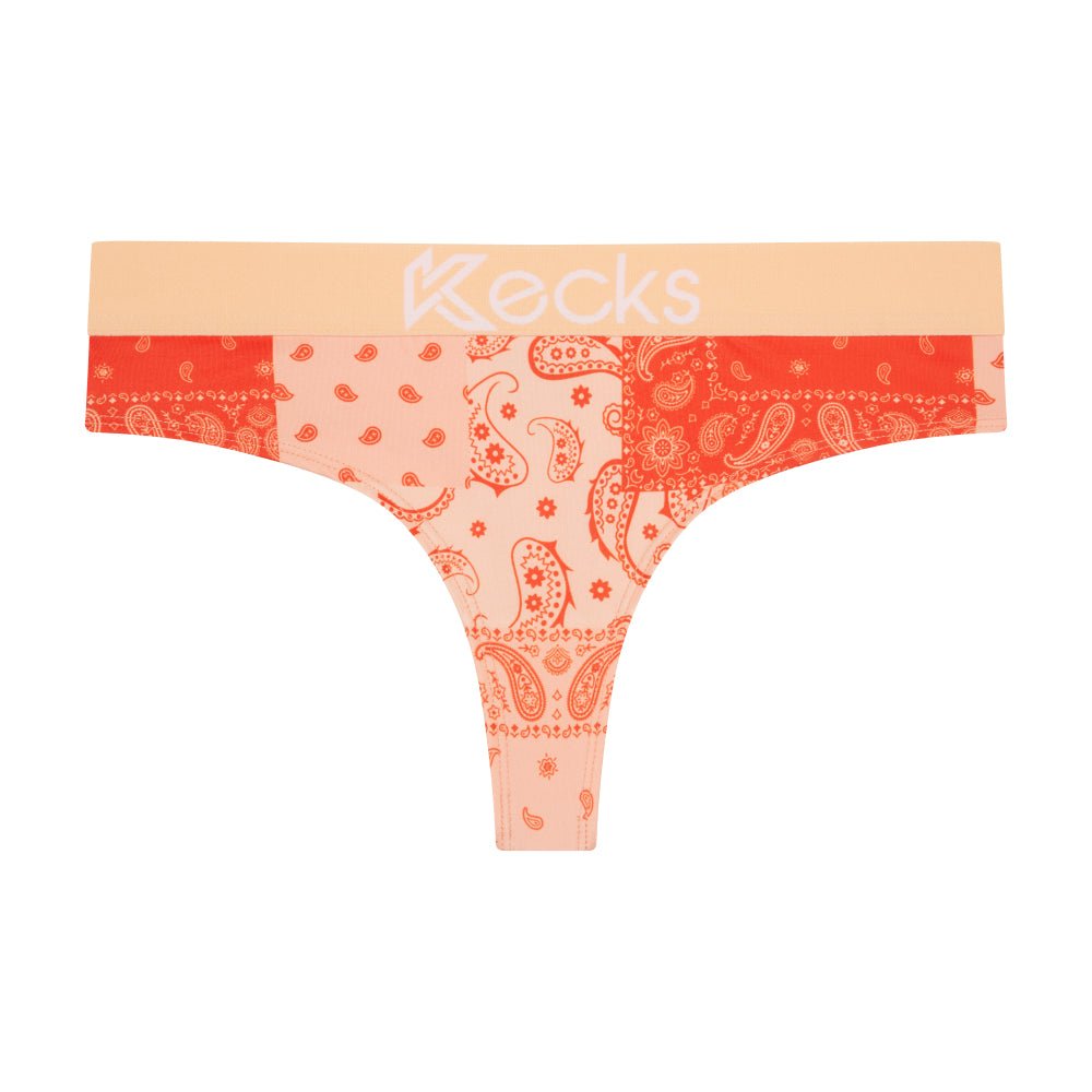 Peach Paisley Thong - Kecks - Thong