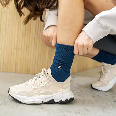 Petrol Blue Crew Sock - Kecks