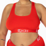 Red Modal Sports Bralette - Kecks