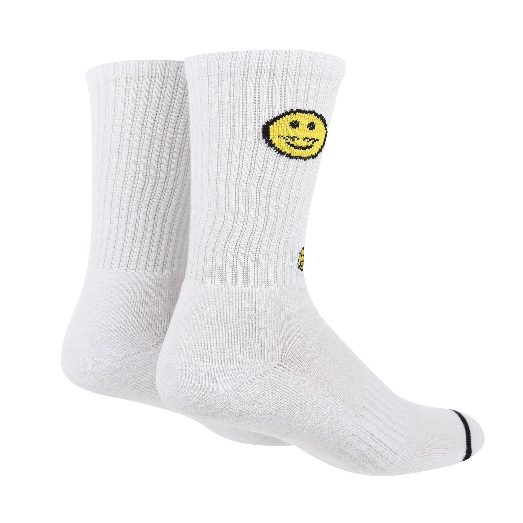 Smile White Crew Sock - Kecks