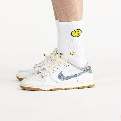 Smile White Crew Sock - Kecks