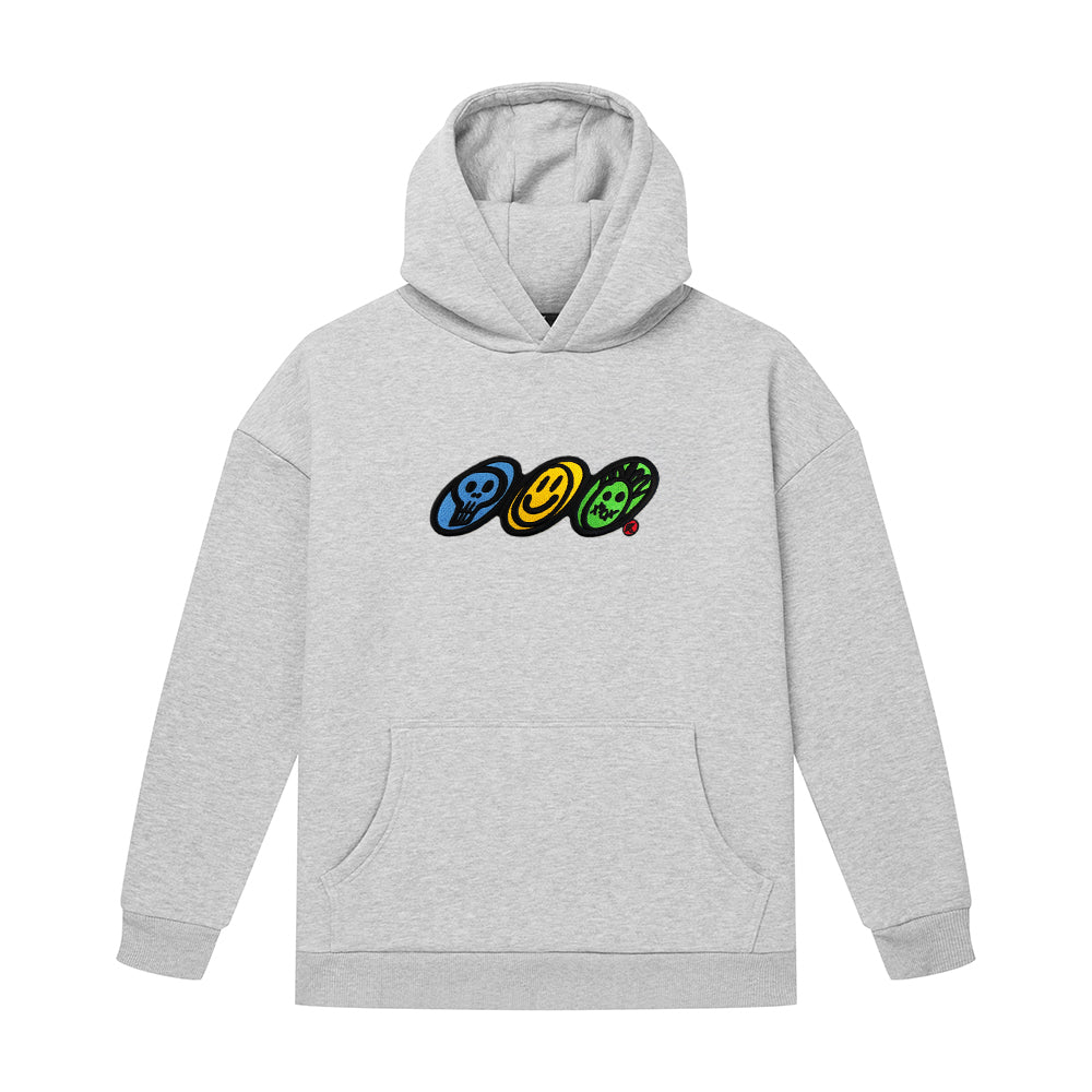 Smiley Grey Hoodie - Kecks
