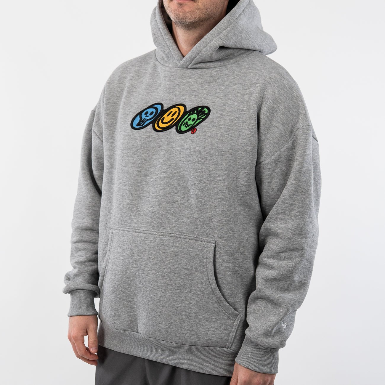 Smiley Grey Hoodie - Kecks