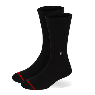 Solid Black Crew Sock - Kecks