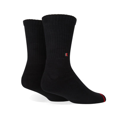 Solid Black Crew Sock - Kecks