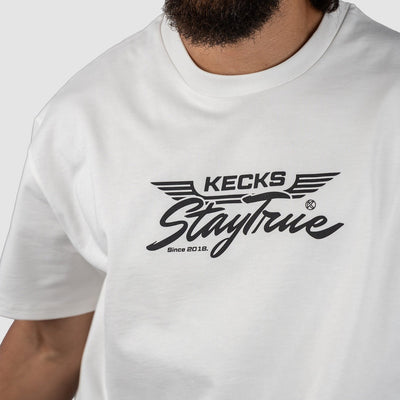 Stay True Heavyweight T-Shirt – White - Kecks