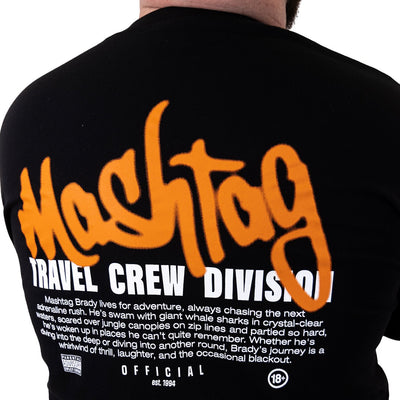 Travel Crew T Shirt Black - Kecks