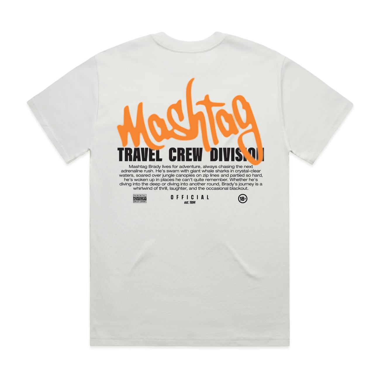 Travel Crew T Shirt White - Kecks