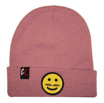 Kids Emoji Pink Beanie Hat - Kecks