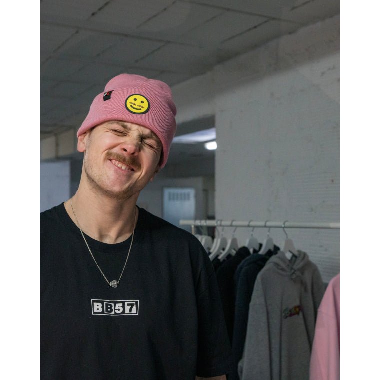 Kids Emoji Pink Beanie Hat - Kecks